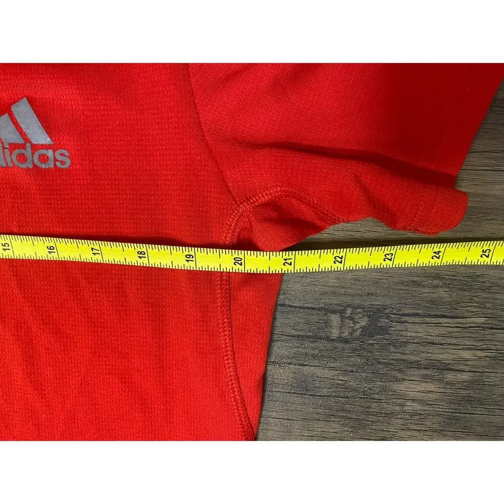 adidas Red Polo Shirt with White Logo